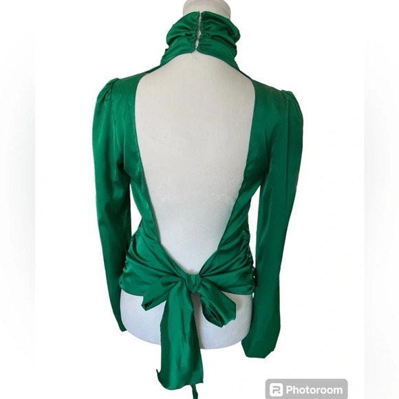 Never fully dressed Melissa tie back green top - Picture 3 of 9